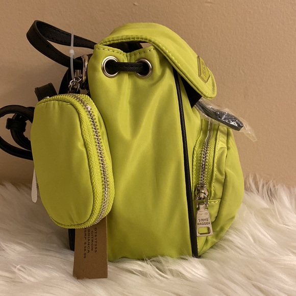 NWT Steve Madden Small Neon Green Mini Backpack - Picture 5 of 15